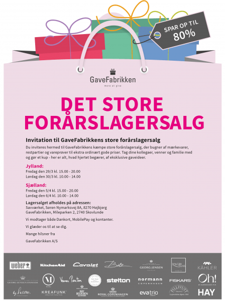 gavefabrikken lagersalg